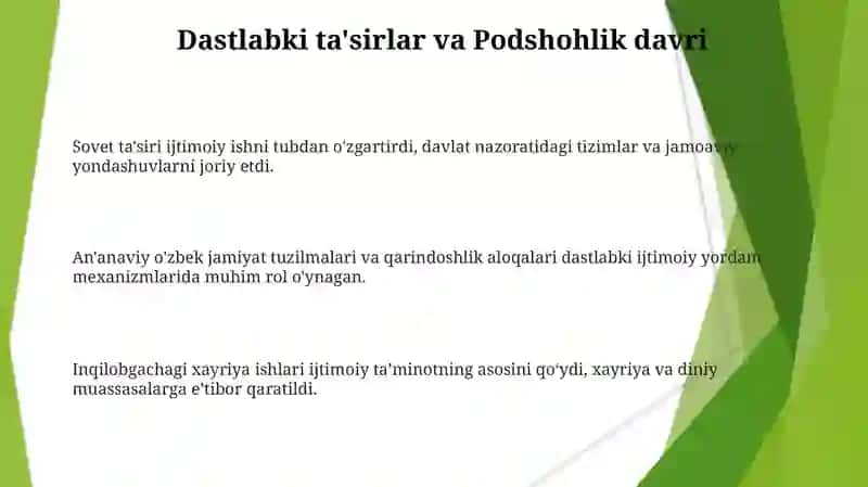 O'zbekistonda ijtimoiy ishning shakllanishi va rivojlanishi 3