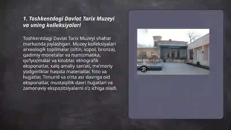 Toshkentdagi Davlat Tarix Muzeyi 3
