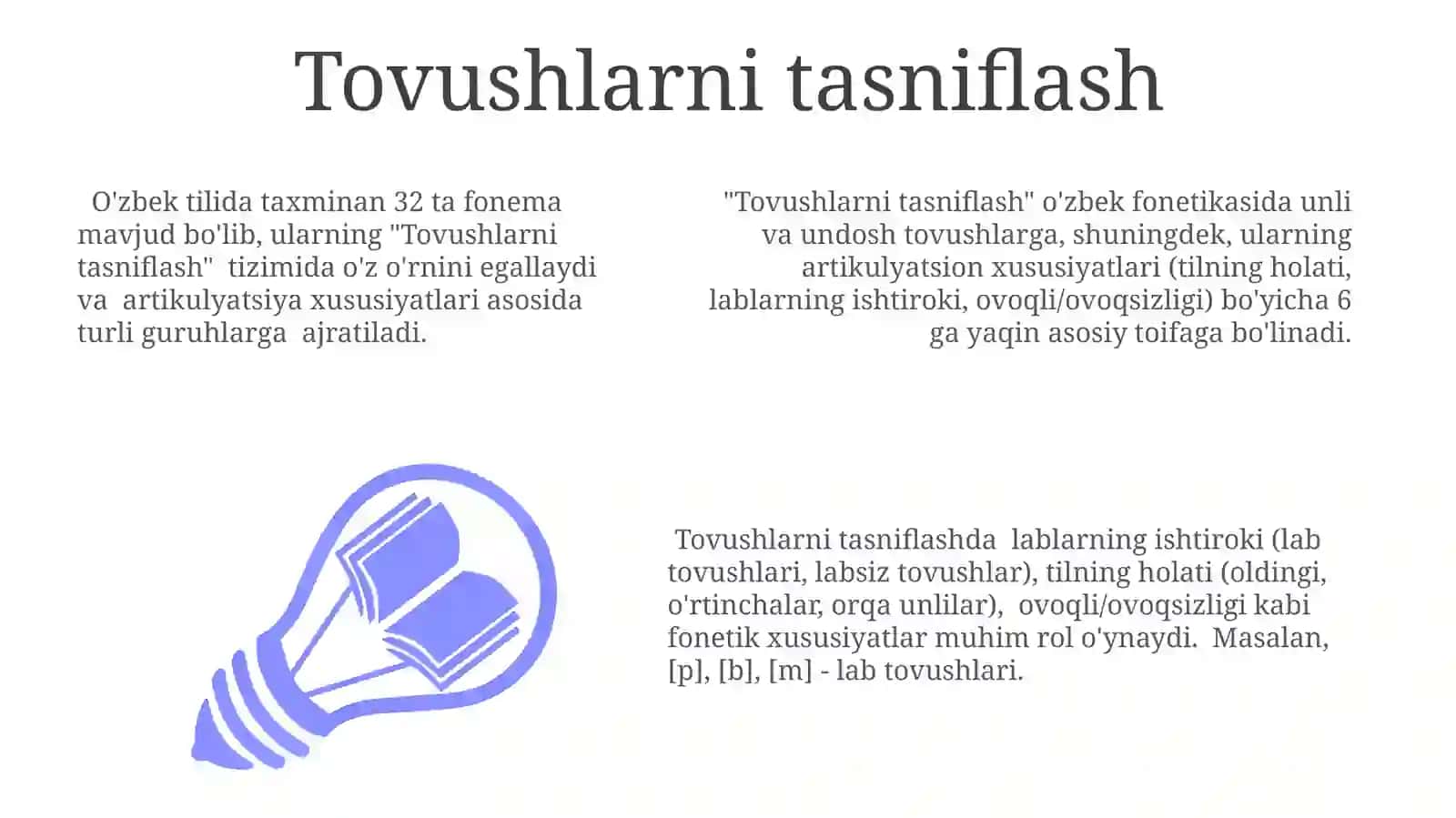 Tovushlarni tasniflash 3