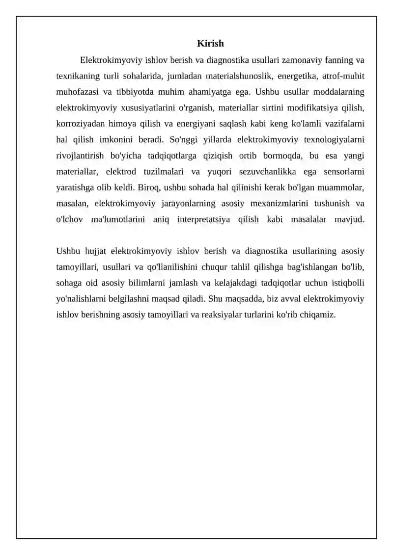 Elektrokimyoviy ishlov berish va diagnostika usullari 3