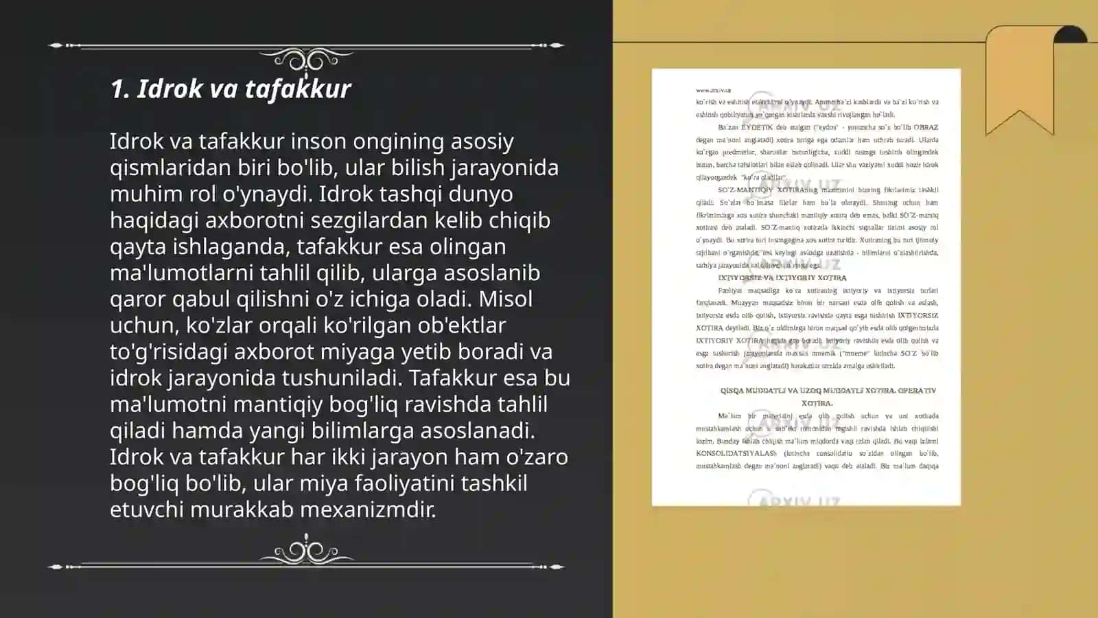 Idrok va tafakkur 3