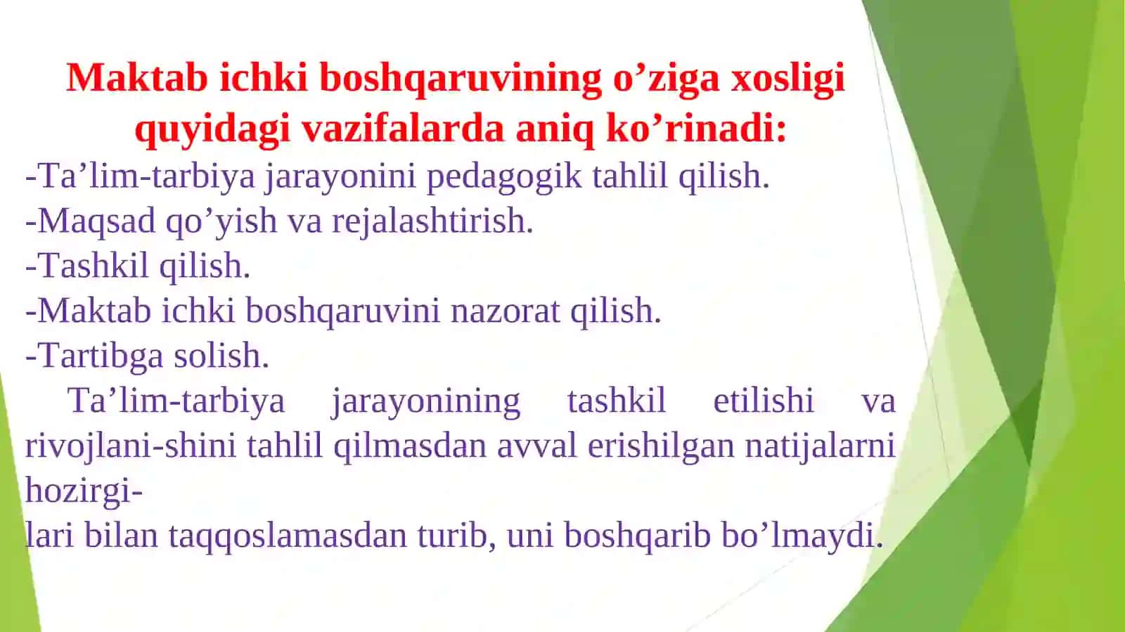 MAKTAB - PEDAGOGIK TIZIM SIFATIDA 3