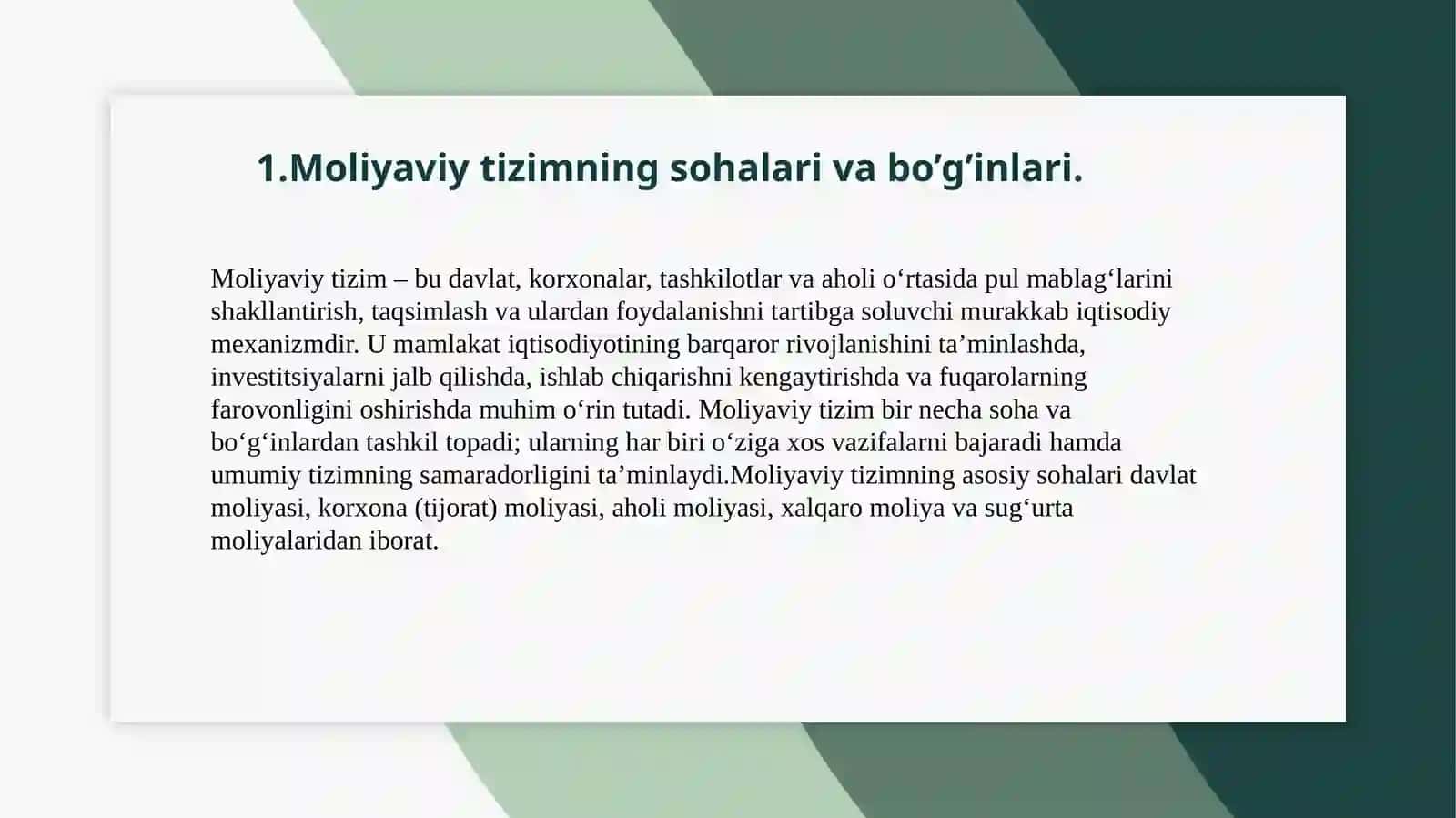 Moliyaviy tizim 3
