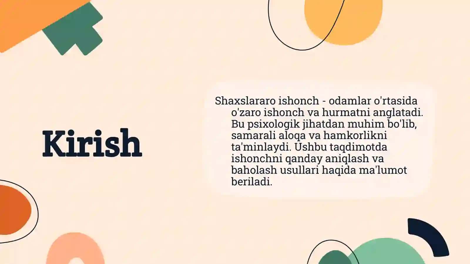 Shaxslararo ishonch va uning diagnostikasi 3