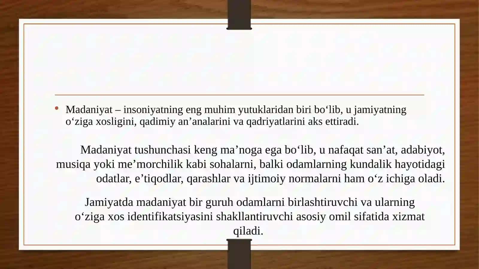 Dunyo xalqlari madaniyatidagi umumiylik va farqlar 3
