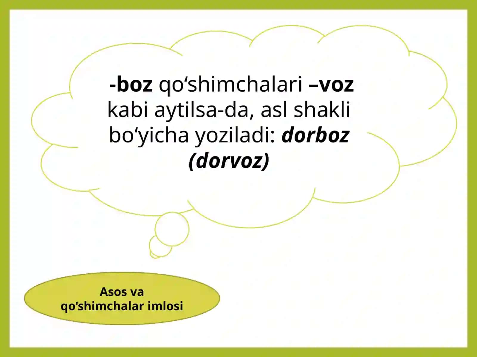 Asosvaqo‘shimchalartalaffuzivaimlosi(davomi) 3