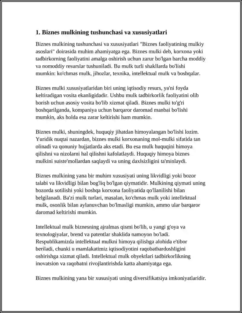 BIZNES FAOLIYATINING MULKIY ASOSLARI 3