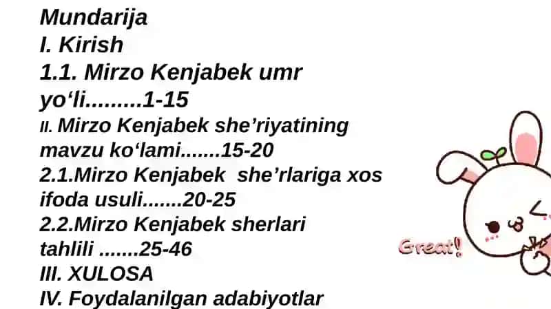 Mirzo Kenjabek sheʼrlarini tahlili 3
