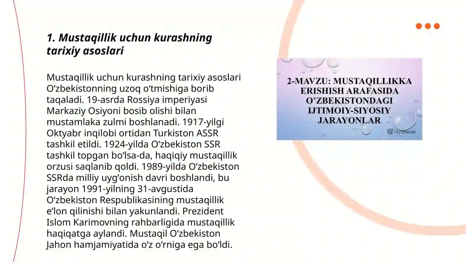 Mustaqillik uchun kurashning tarixiy asoslari 3