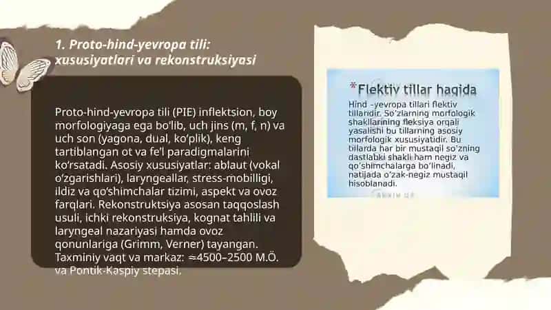 Til oilalari. Hind-yevropa tillari oilasi 3