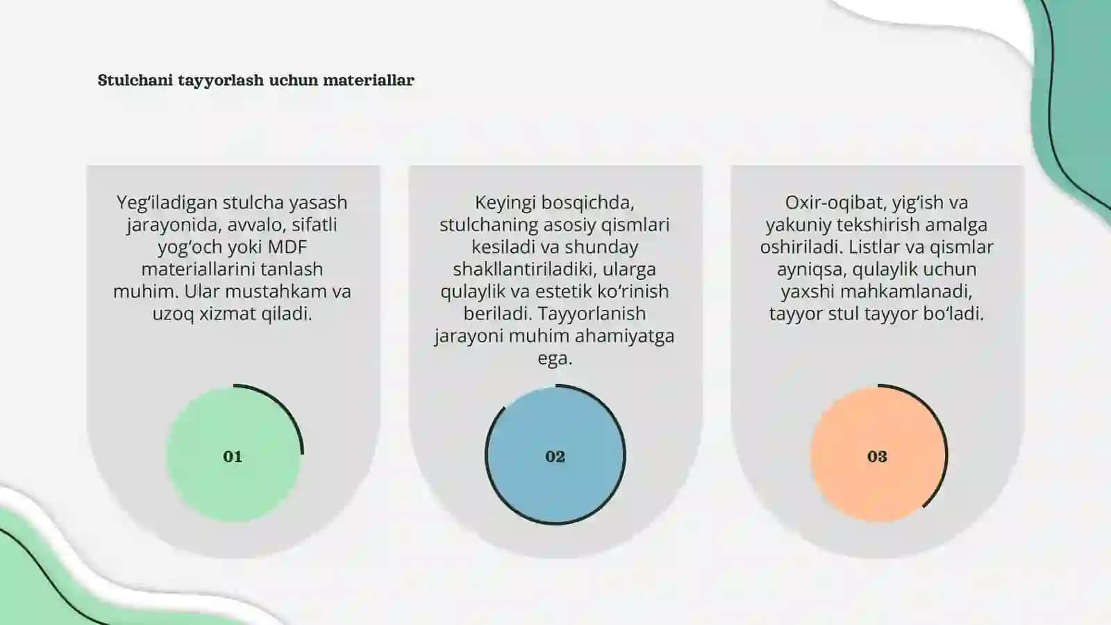 Yegʻiladigan stulcha yasash 3