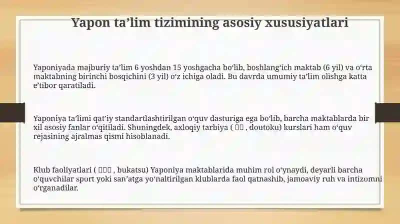 Yaponiya ta'lim tizimi 3