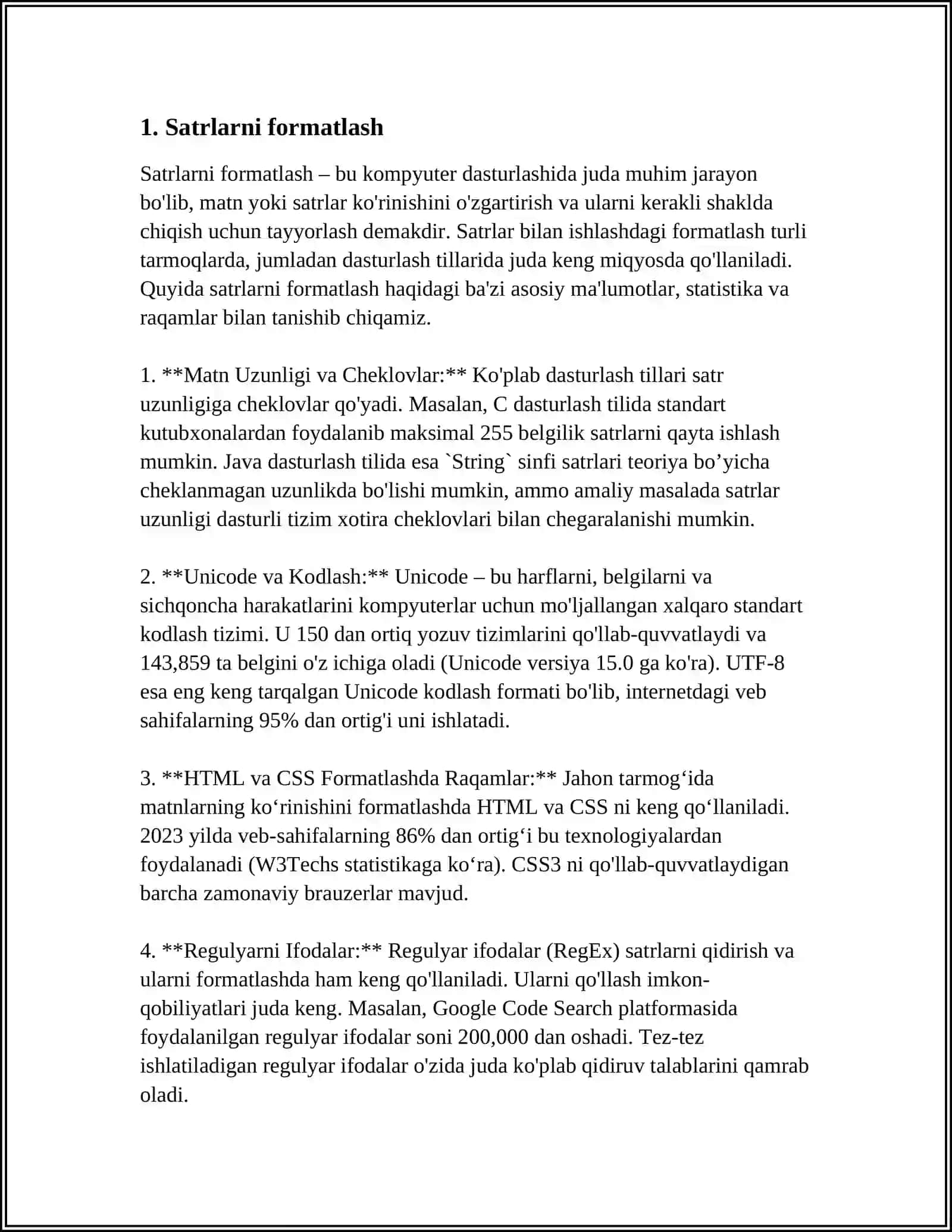 SATRLAR BILAN ISHLASH 3