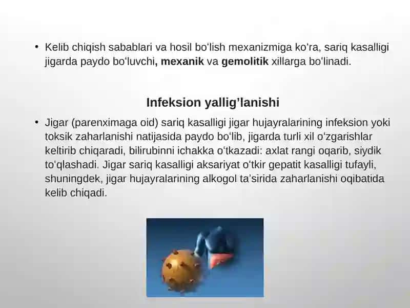Sariqlikning biokimyoviy jihatdan differensial tashxisi 3