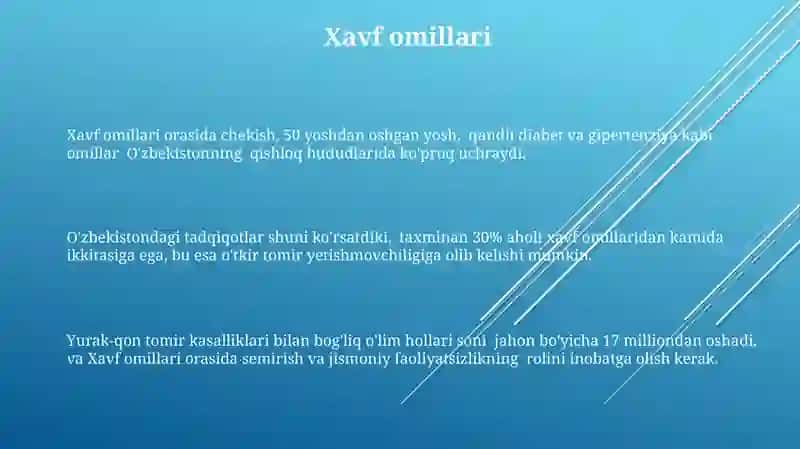 O'tkir tomirlar yetishmovchiligi 3