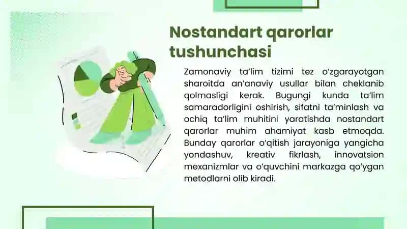 Nostandart qarorlar tushunchasi 3