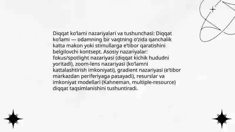 Diqqat kolami diqqat taqsimlanishi 3