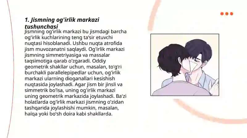 Jismning og'irlik markazini aniqlash 3