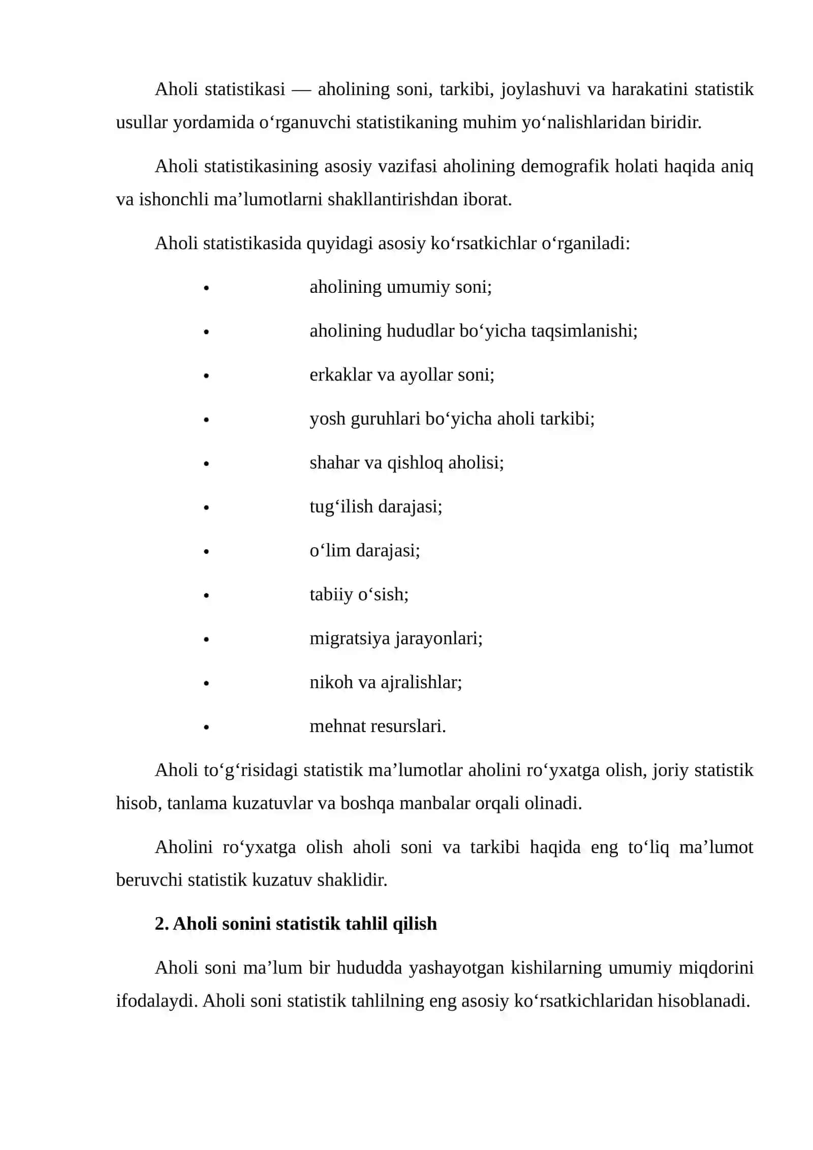 Aholi soni va tarkibini statistik tahlil qilish 3