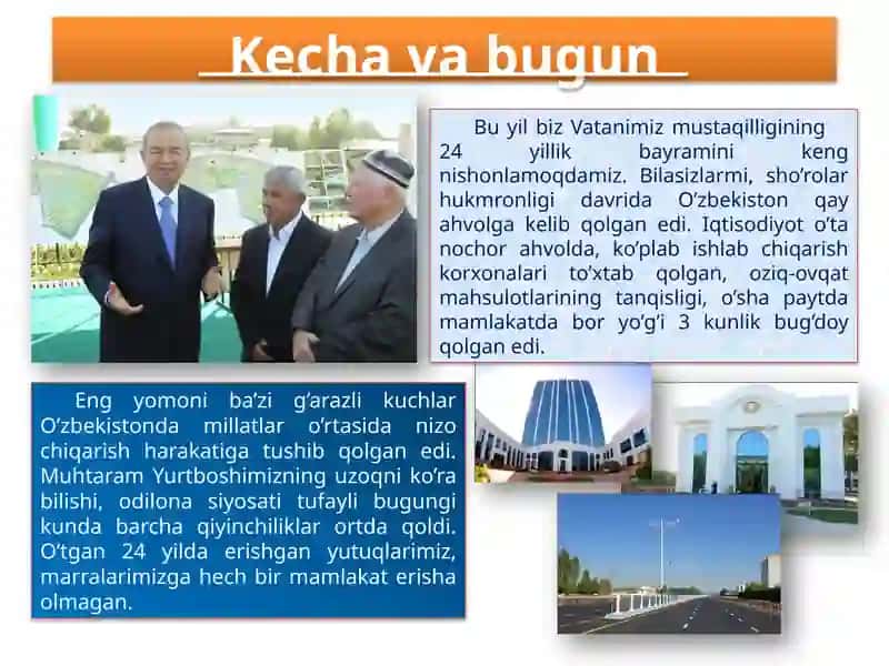 O'zbekiston Respublikasi mustaqilligi 3