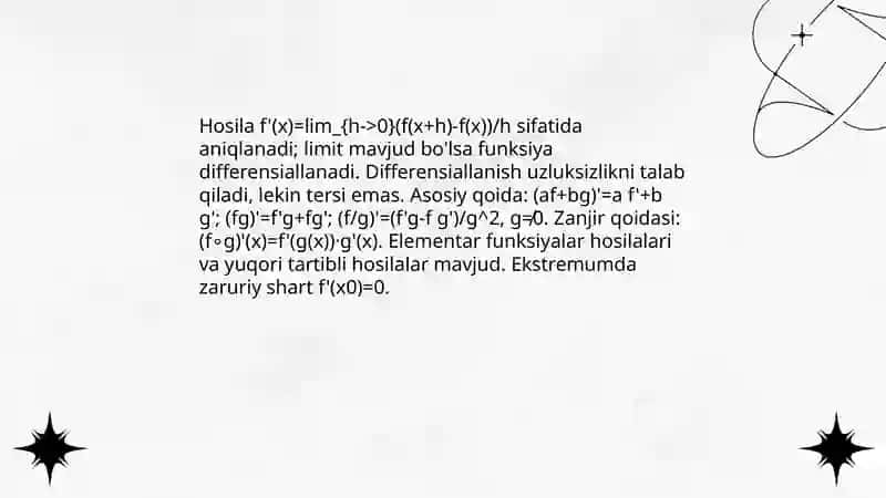 Xosilani xisoblash qoydalar 3