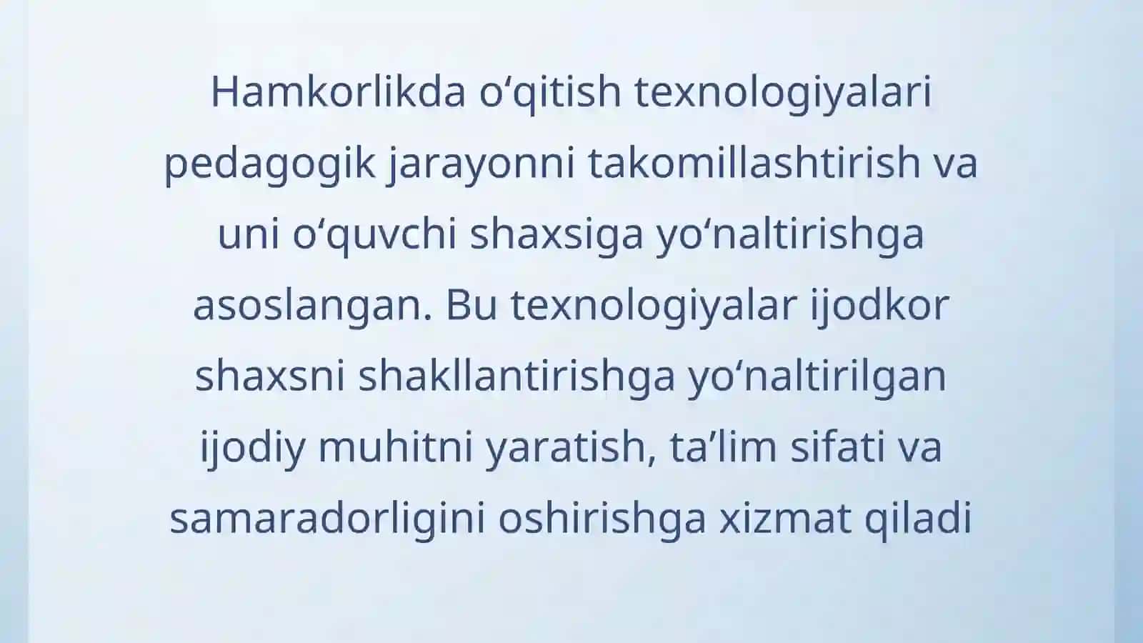 Hamkorlikda o‘qitish texnologiyasi 3