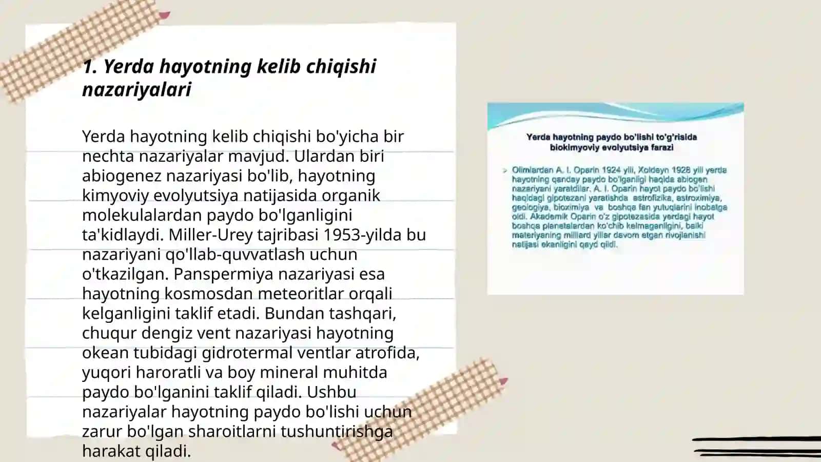 Yerda hayotning paydo bo'lishi 3