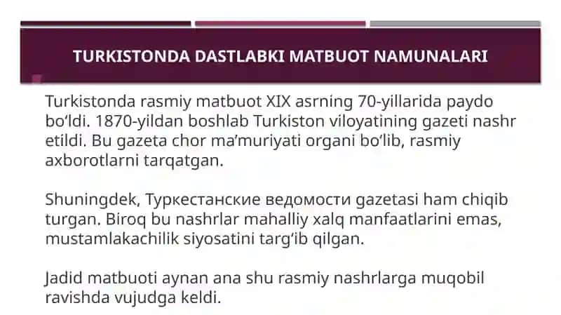 Jadid adabiyotda gazeta-jurnallar faoliyati 3