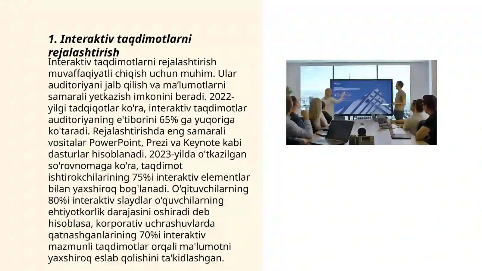 Interaktiv taqdimotlar yaratish 3