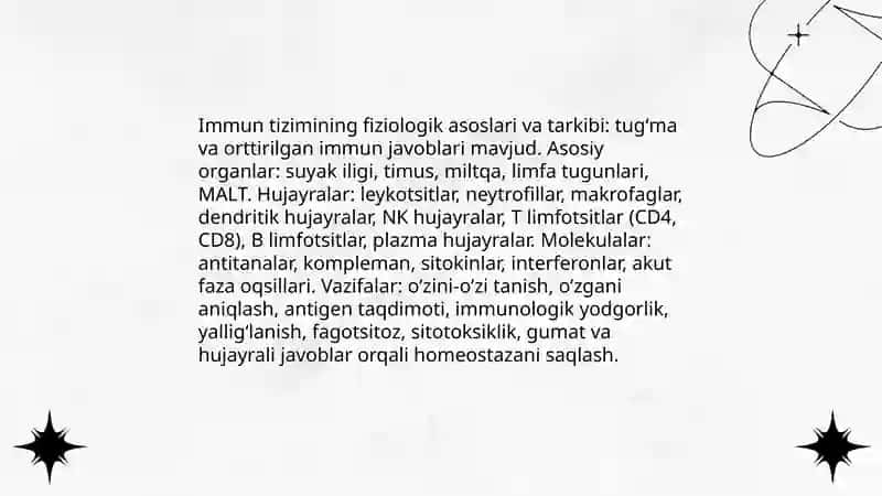 Immun sistema fiziologiyasi 3