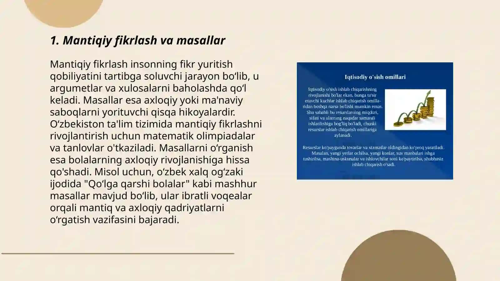 Mantiqiy fikirlashga oid masallar ustida ishlash 3