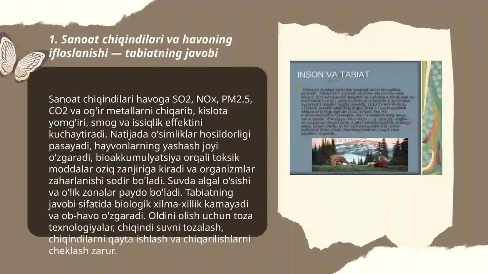 Inson faoliyatining tabiatga tasiri va tabiatning javobi 3