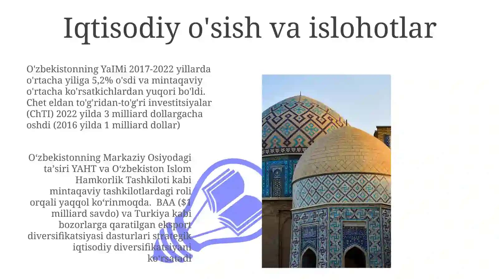 Iqtisodiy o'sish va islohotlar 3