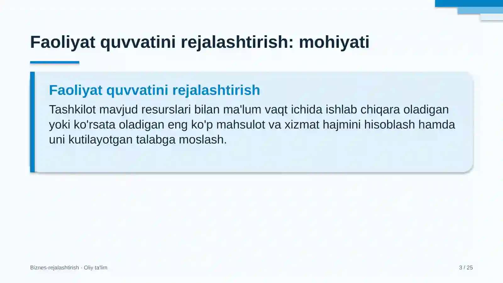 yaylov chorvachiligida faoliyat quvvatini rejalashtirish 8454 3