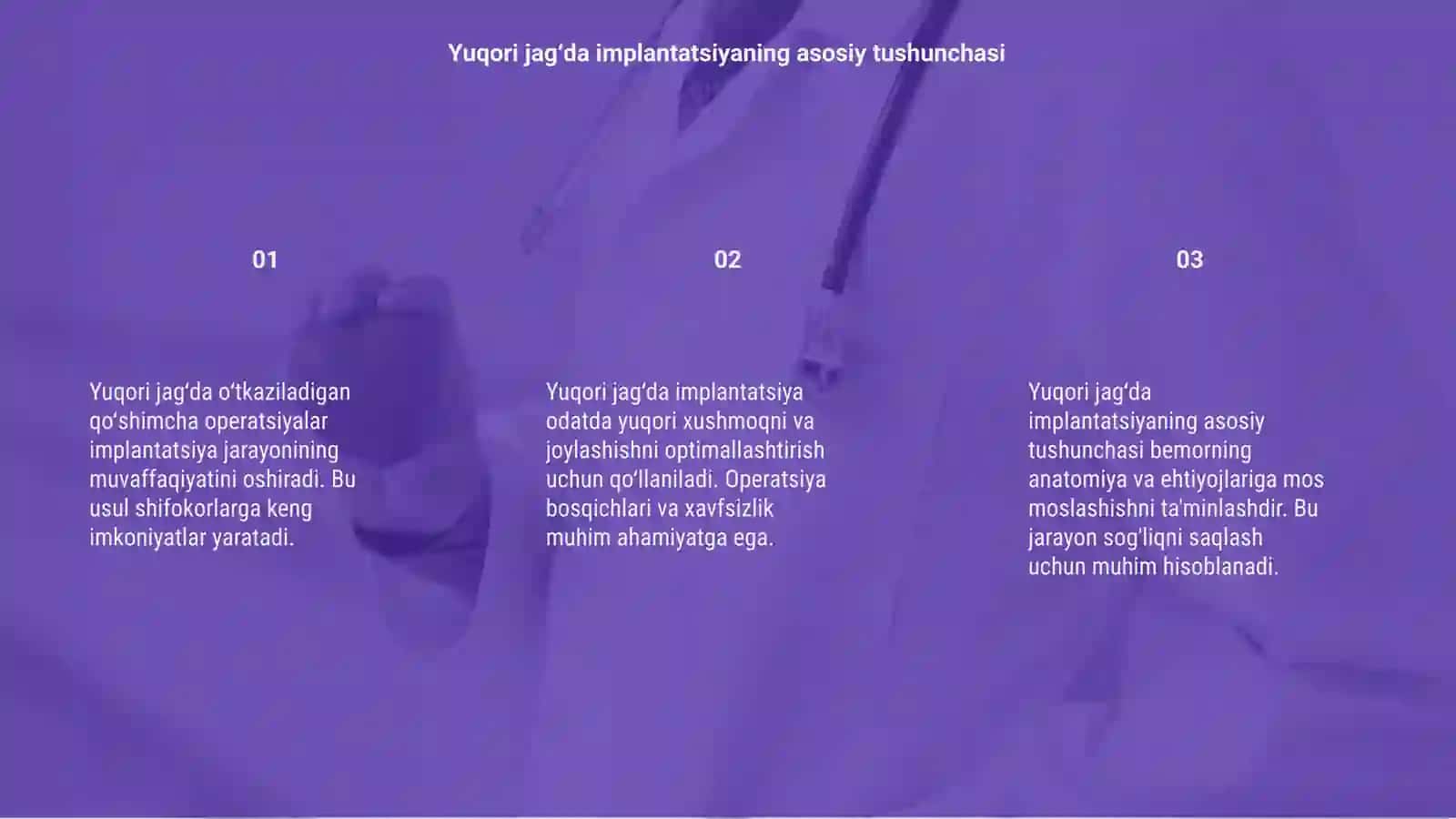 Yuqori jagʻda oʻtkaziladigan qushimcha operatsiyalar 3