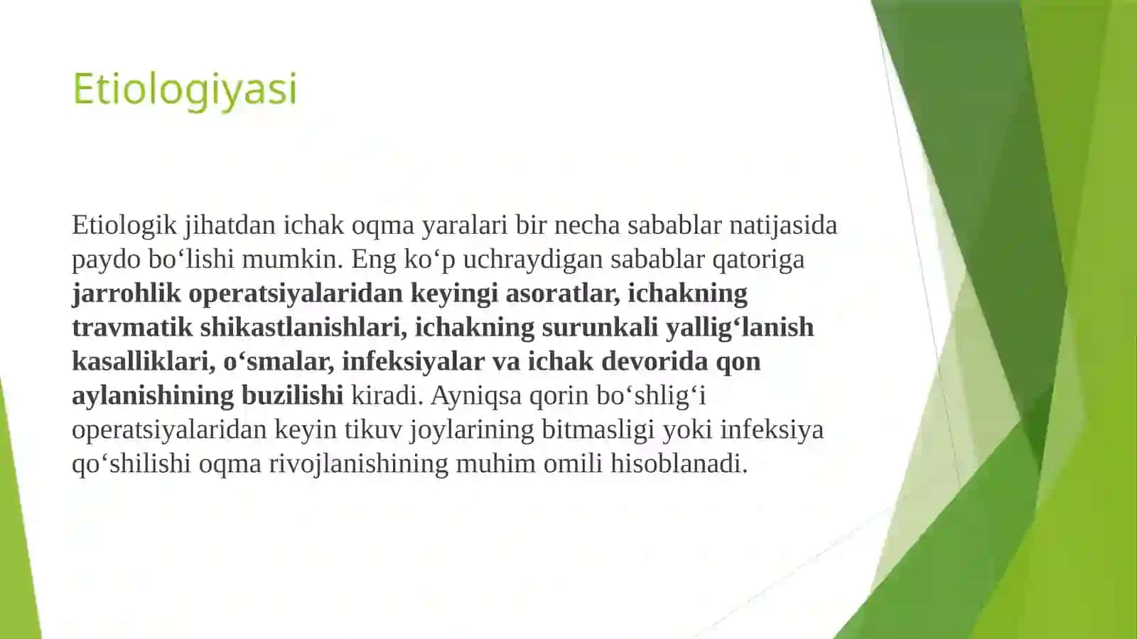 Ichak oqma yaralari va ularni davolash 3