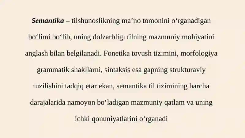 SEMANTIKA FANIDA O‘RGANILADIGAN MASALALAR 3