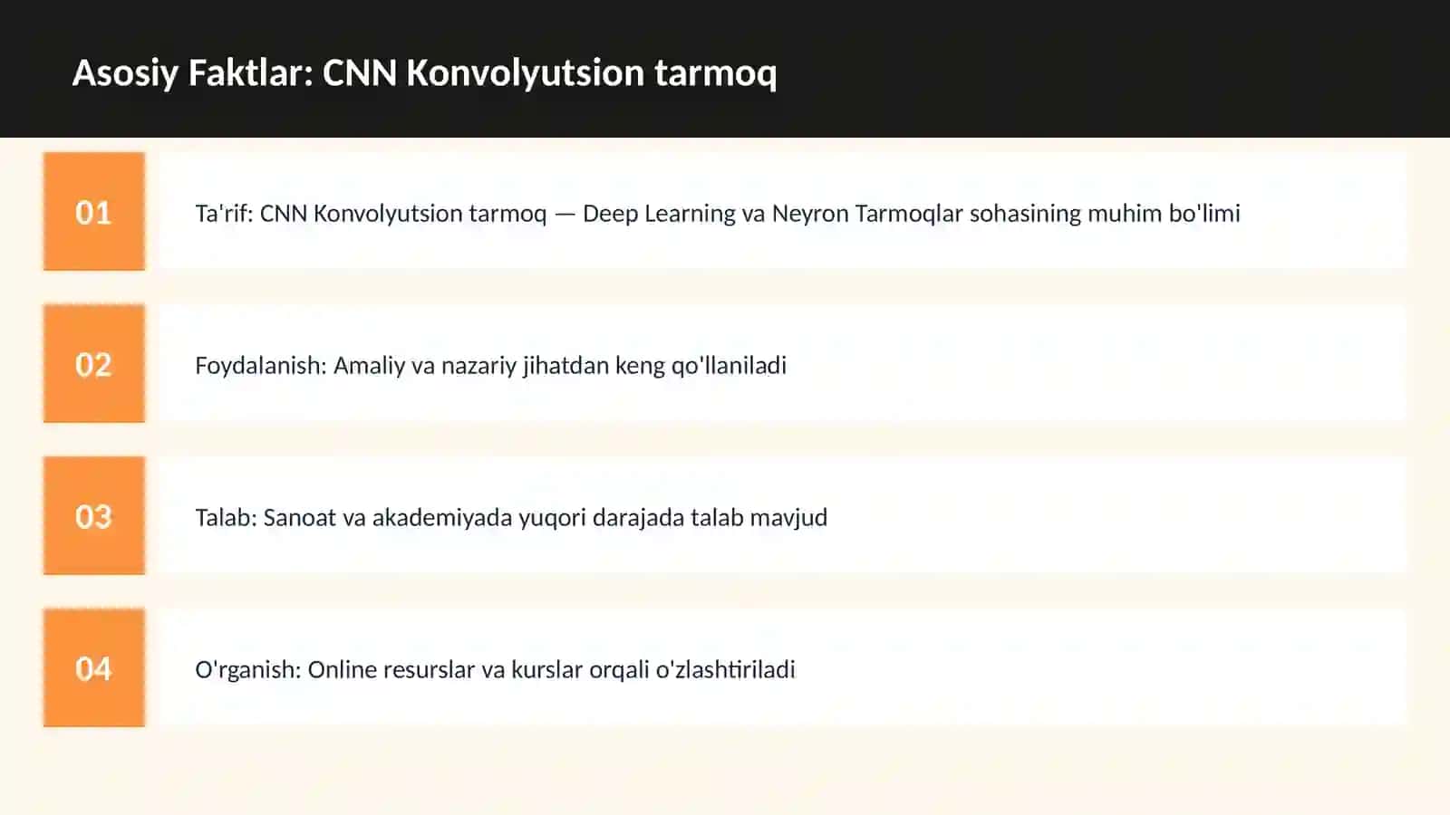 CNN Konvolyutsion tarmoq 3