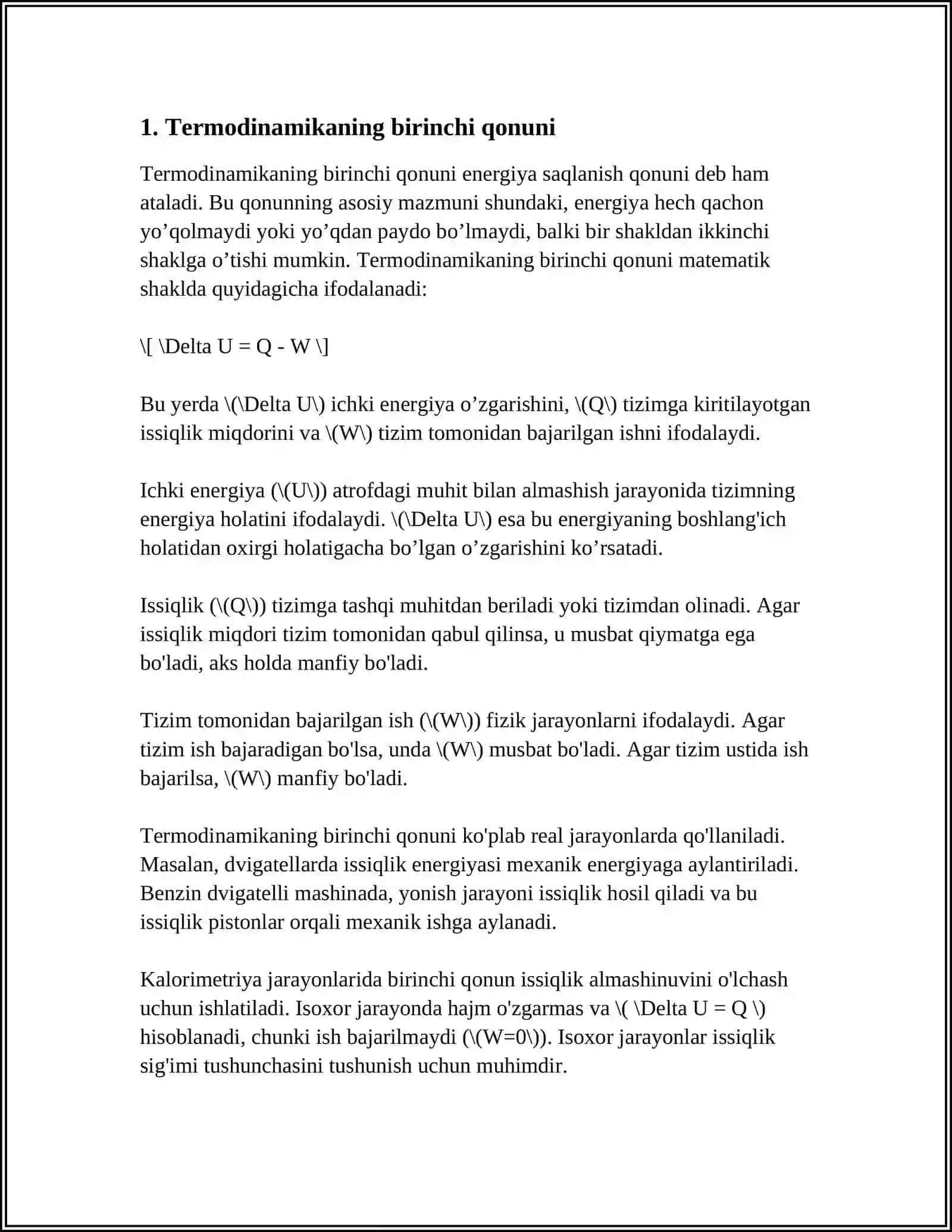 TERMODINAMIKA QONUNLARI 3