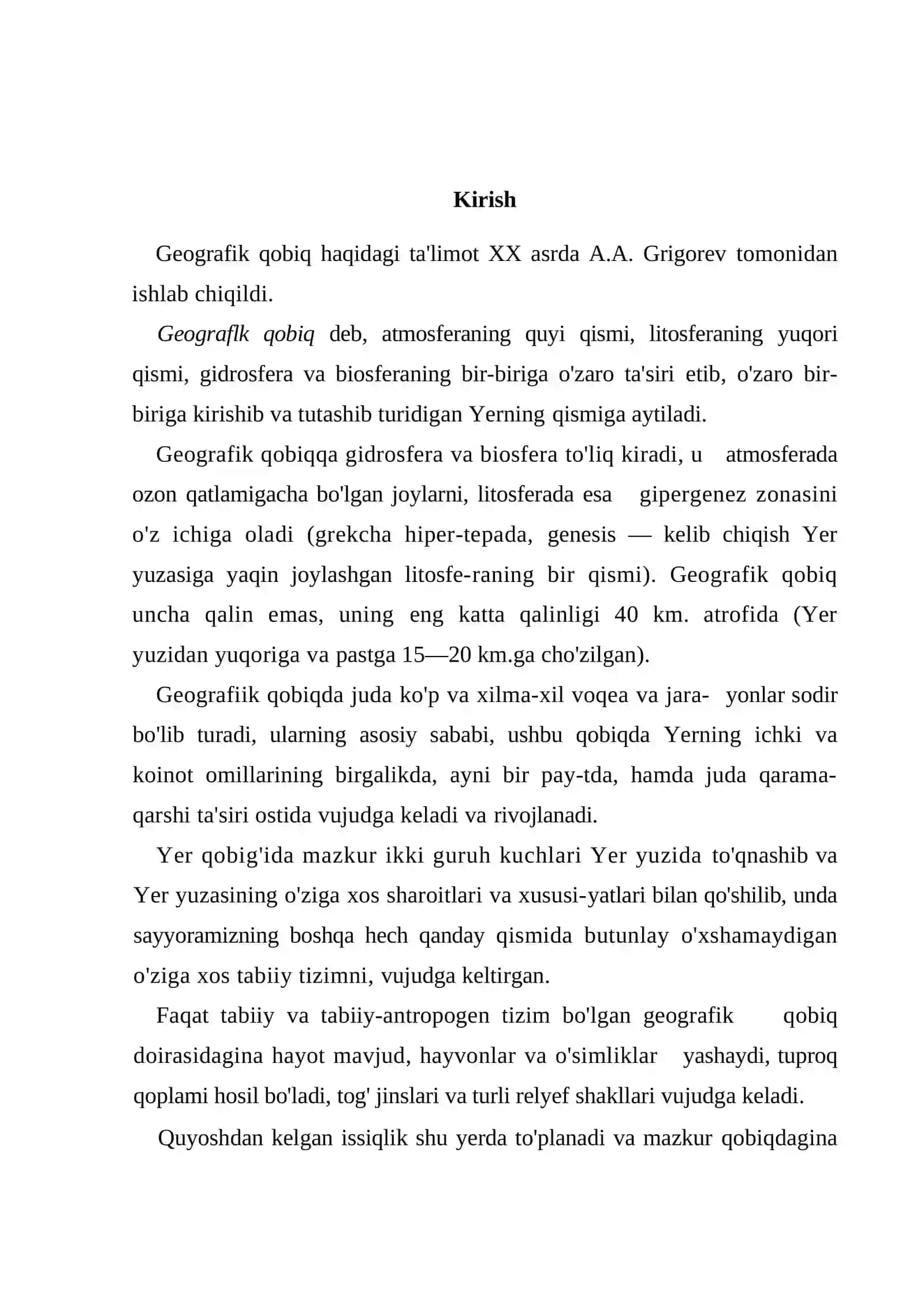 Geografik qobiqning asosiy xususiyatlari 3