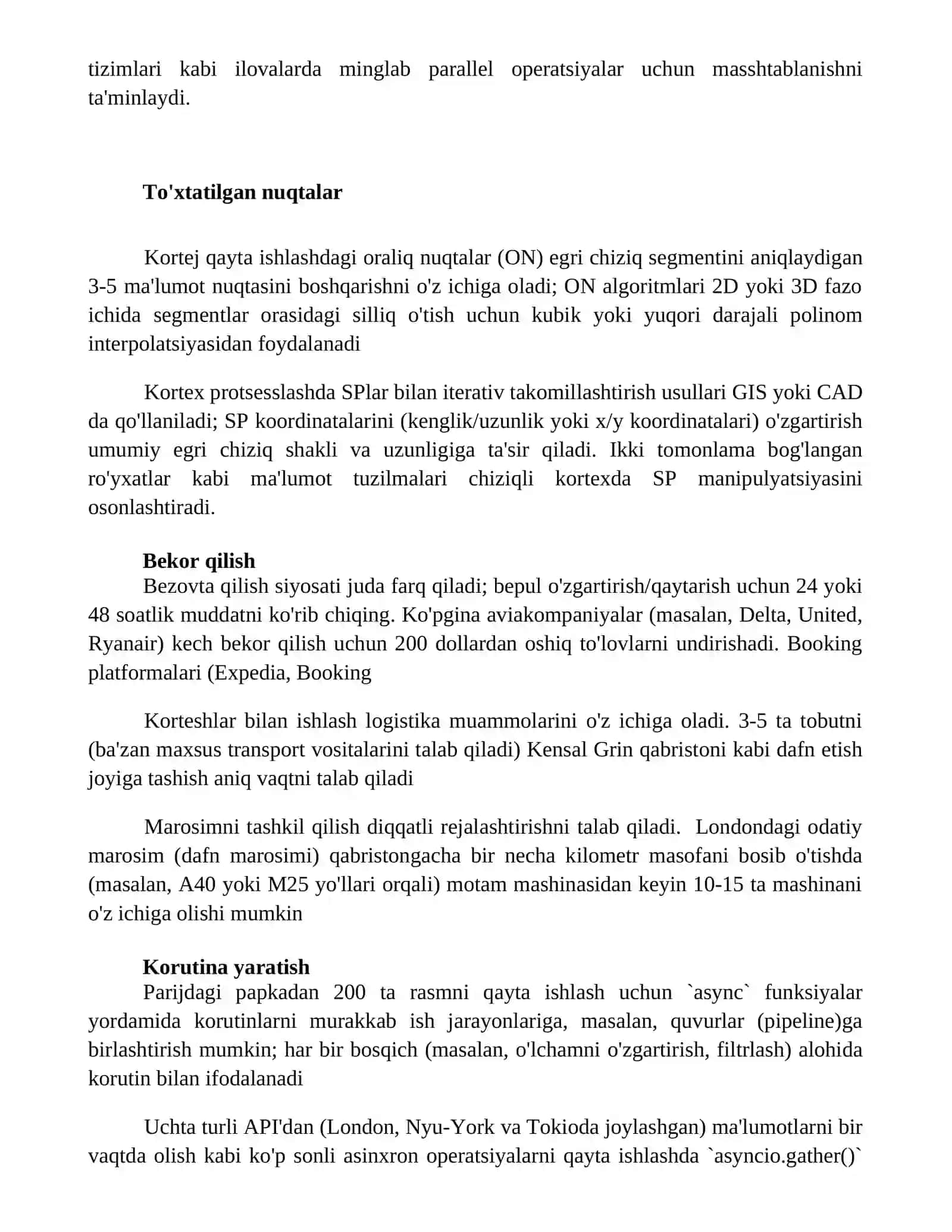 Kortejlar bilan ishlash 3