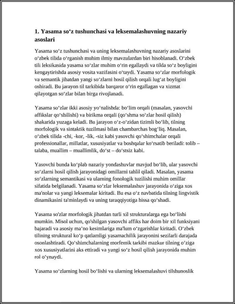 O'ZBEK TILIDA YASAMA SOʻZNING LEKSEMALASHUVI 3