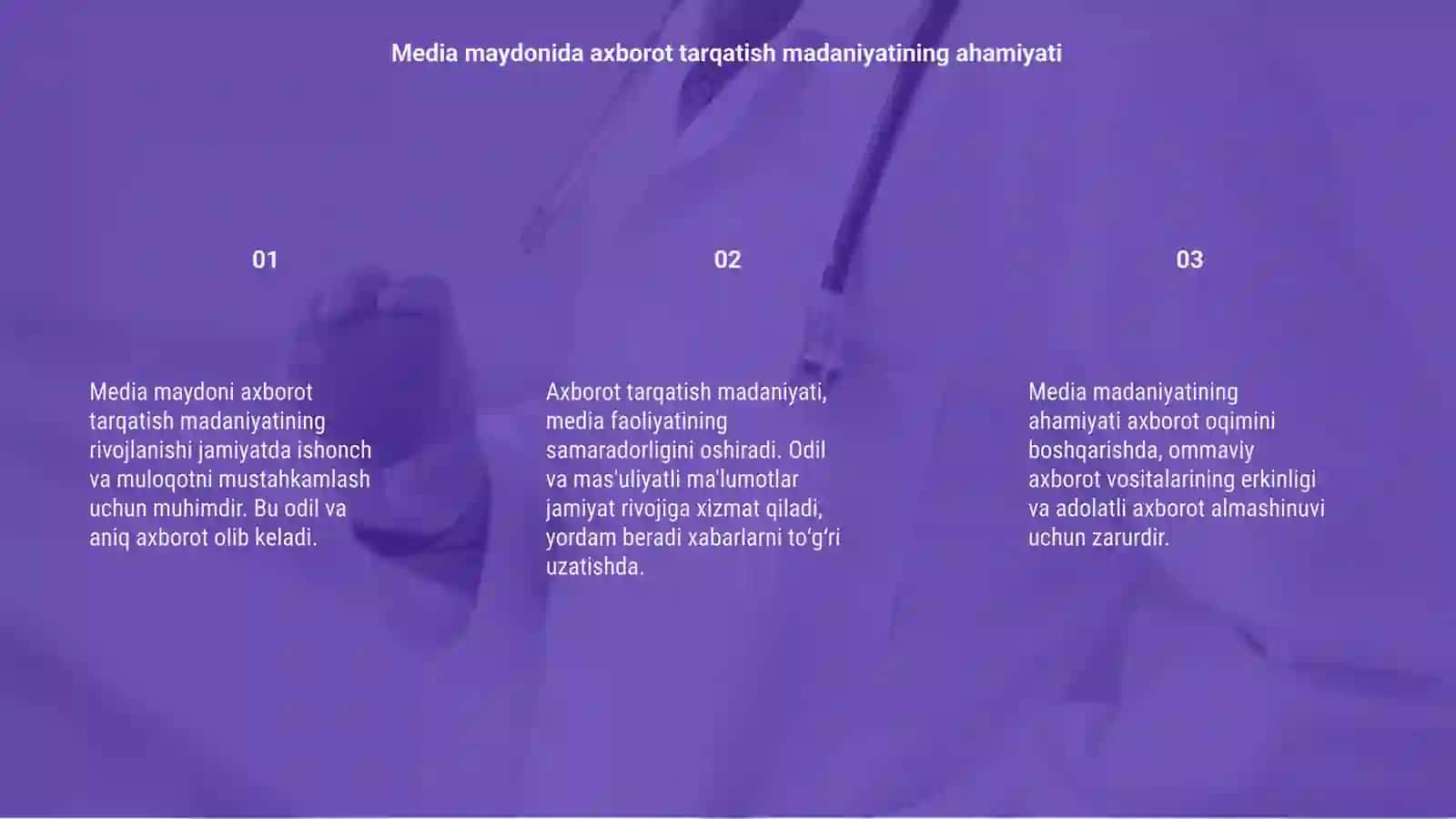 Media maydonda axborot tarqatish madaniyati 3