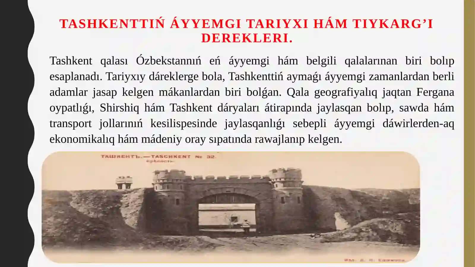 Tashkent qalasi Tariyx Tema 3