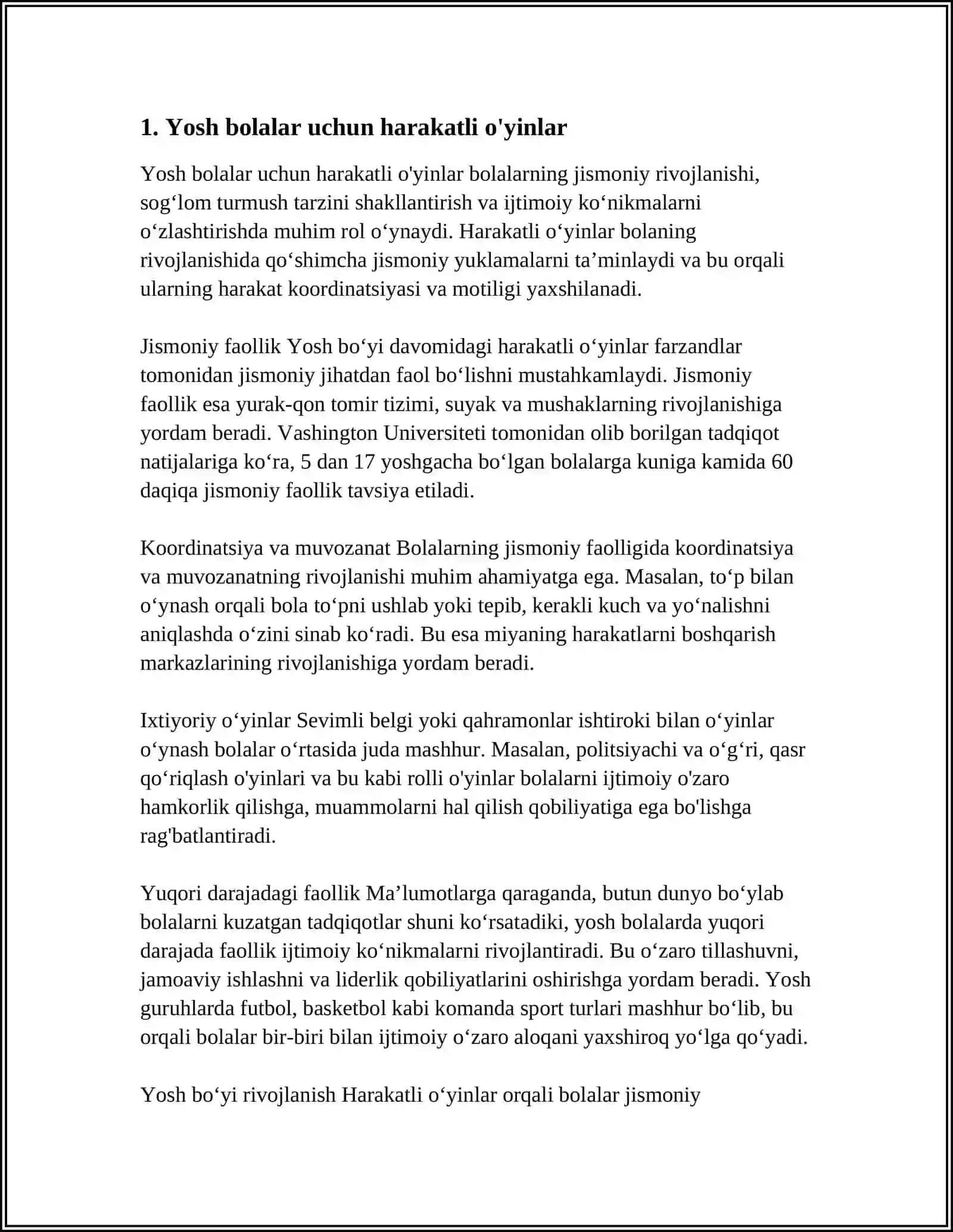 HARAKATLI O'YINLARNI QISQACHA TARIXI 3