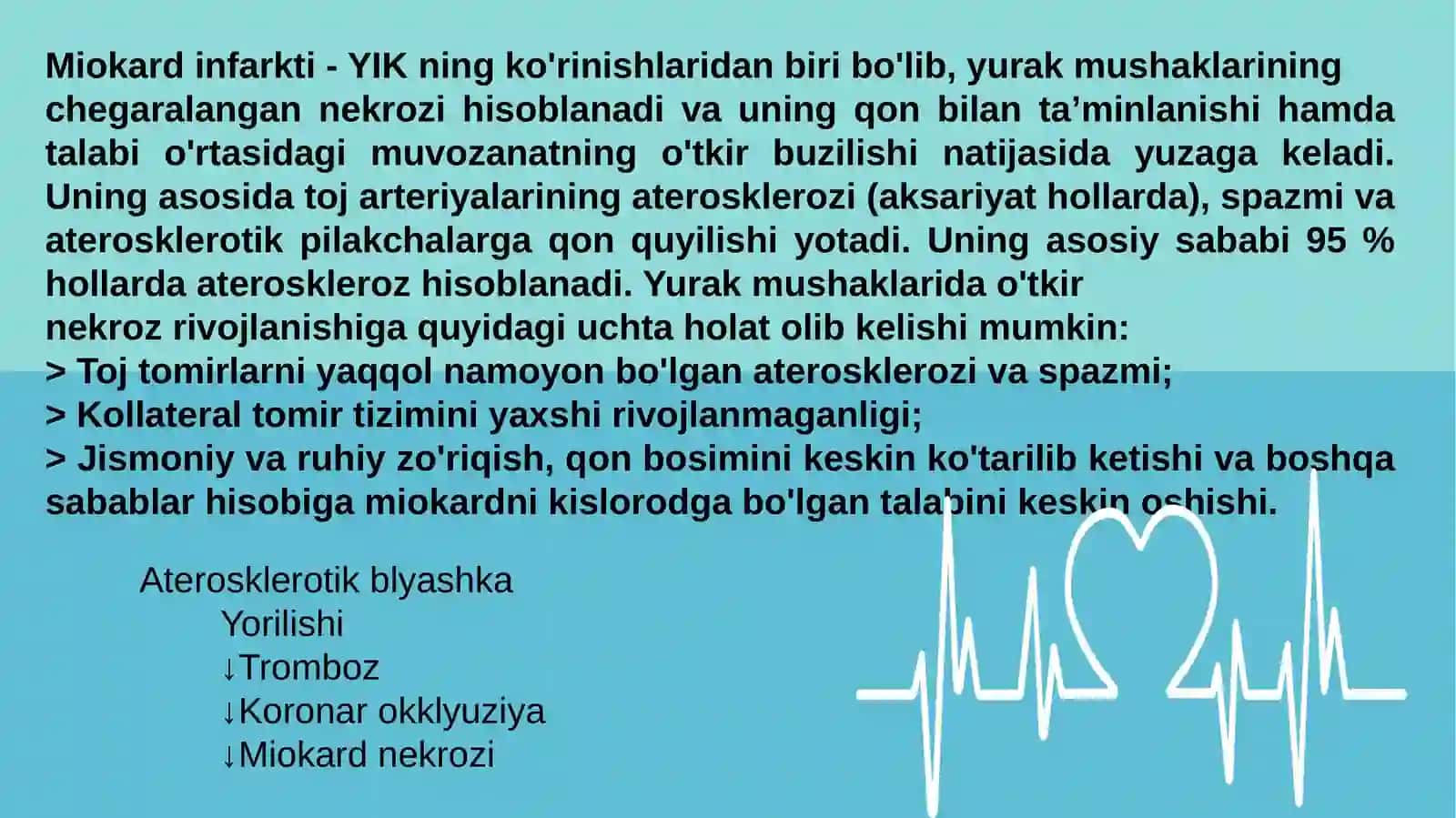 Miokard infarktida kechiktirib bo‘lmaydigan yordam choralari 3