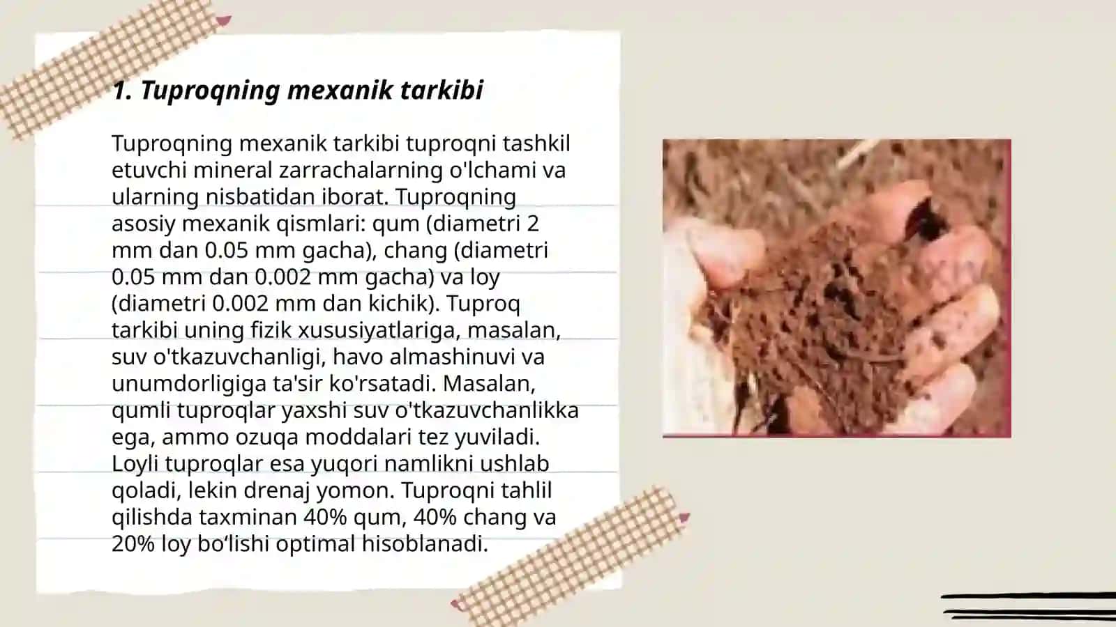Tuproqning mexanik tarkibi 3