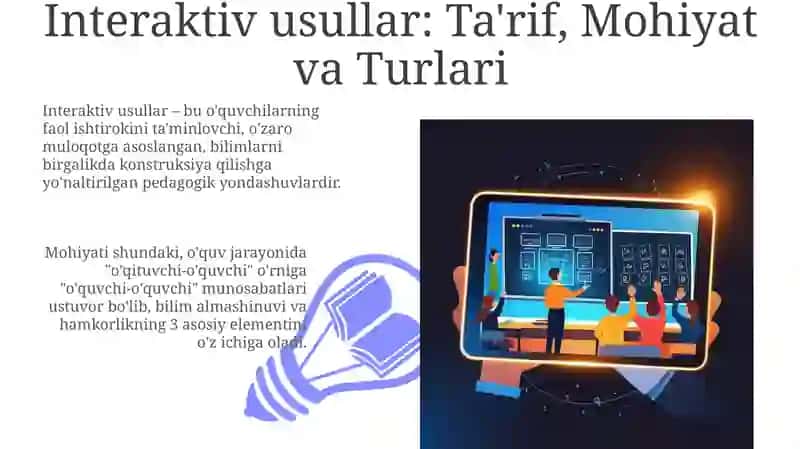 Taʼlim jarayonida interaktiv metodlardan foydalanish 3