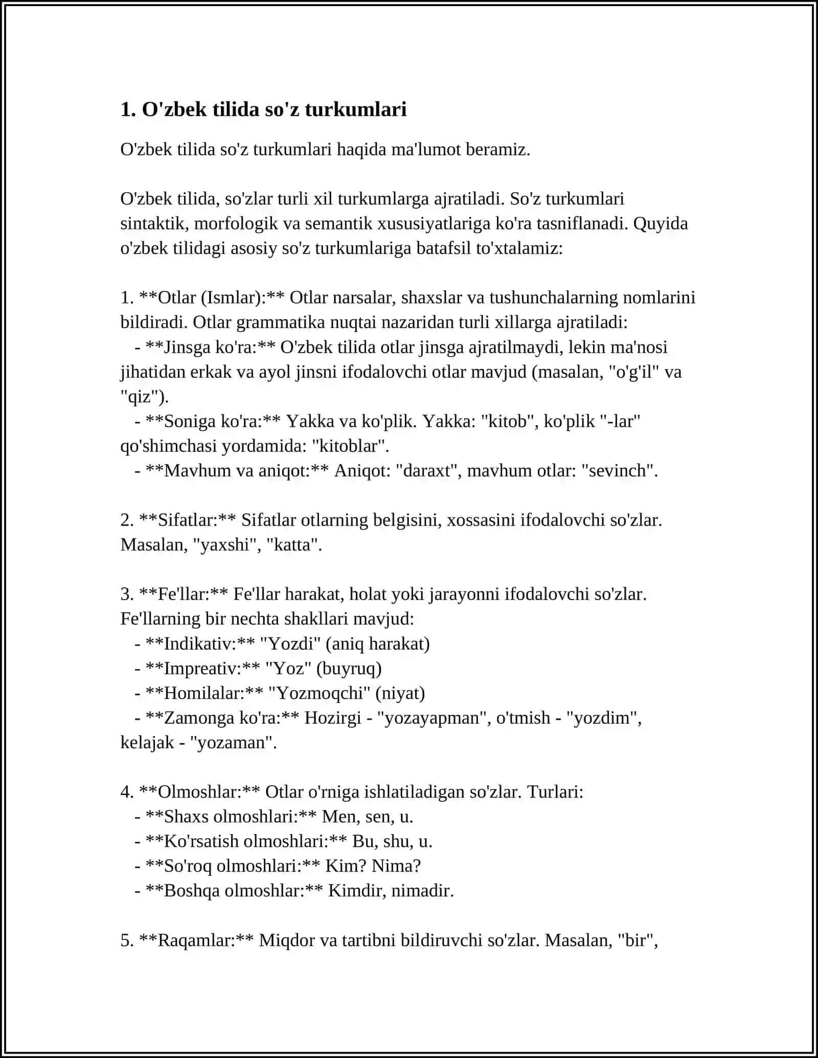 SO'Z TURKUMLARIGA OID ADABIYOTLAR RO'YXATINI TUZISH 3