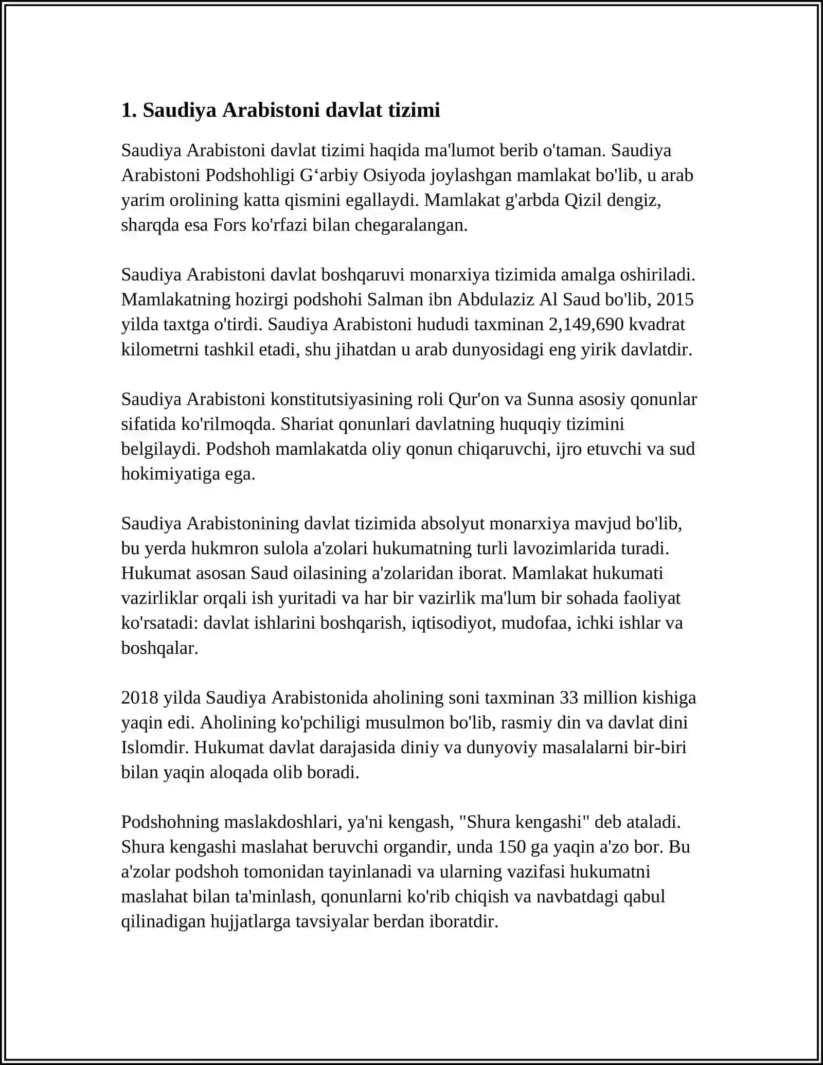 SAUDIY ARABISTONNING BOSHQARUV SHAKLI 3